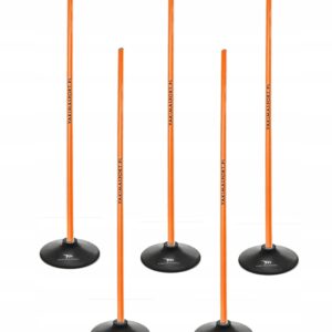 Obstacle course slalom 100 cm poles + base 1,5 kg orange Yakimasport
